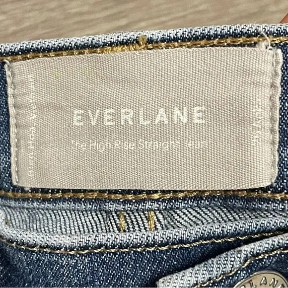EVERLANE Womens High Rise Straight Ankle Jeans Blue Sz 26