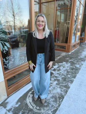 Favorite Black Long Blazer