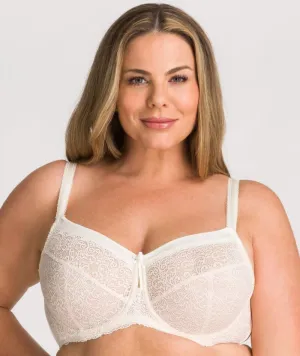 Fayreform Delicate Lace Underwire Bra - Ivory/Cream Tan
