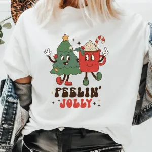 Feelin Jolly - Christmas Retro Tee