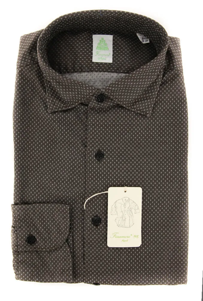 Finamore Napoli Brown Shirt - Extra Slim - M US / M EU