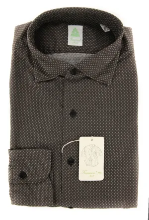 Finamore Napoli Brown Shirt - Extra Slim - M US / M EU