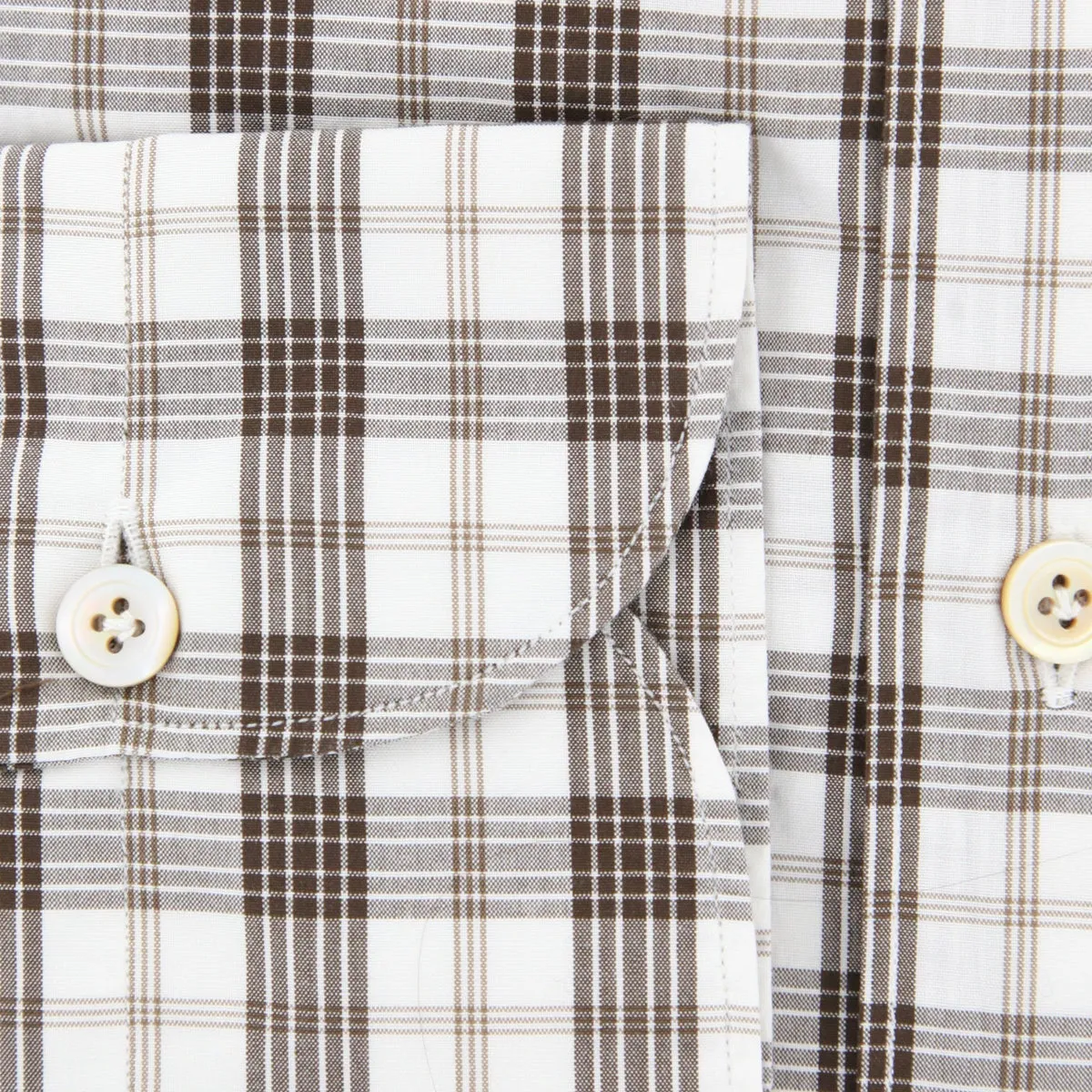 Finamore Napoli Brown Shirt - Extra Slim