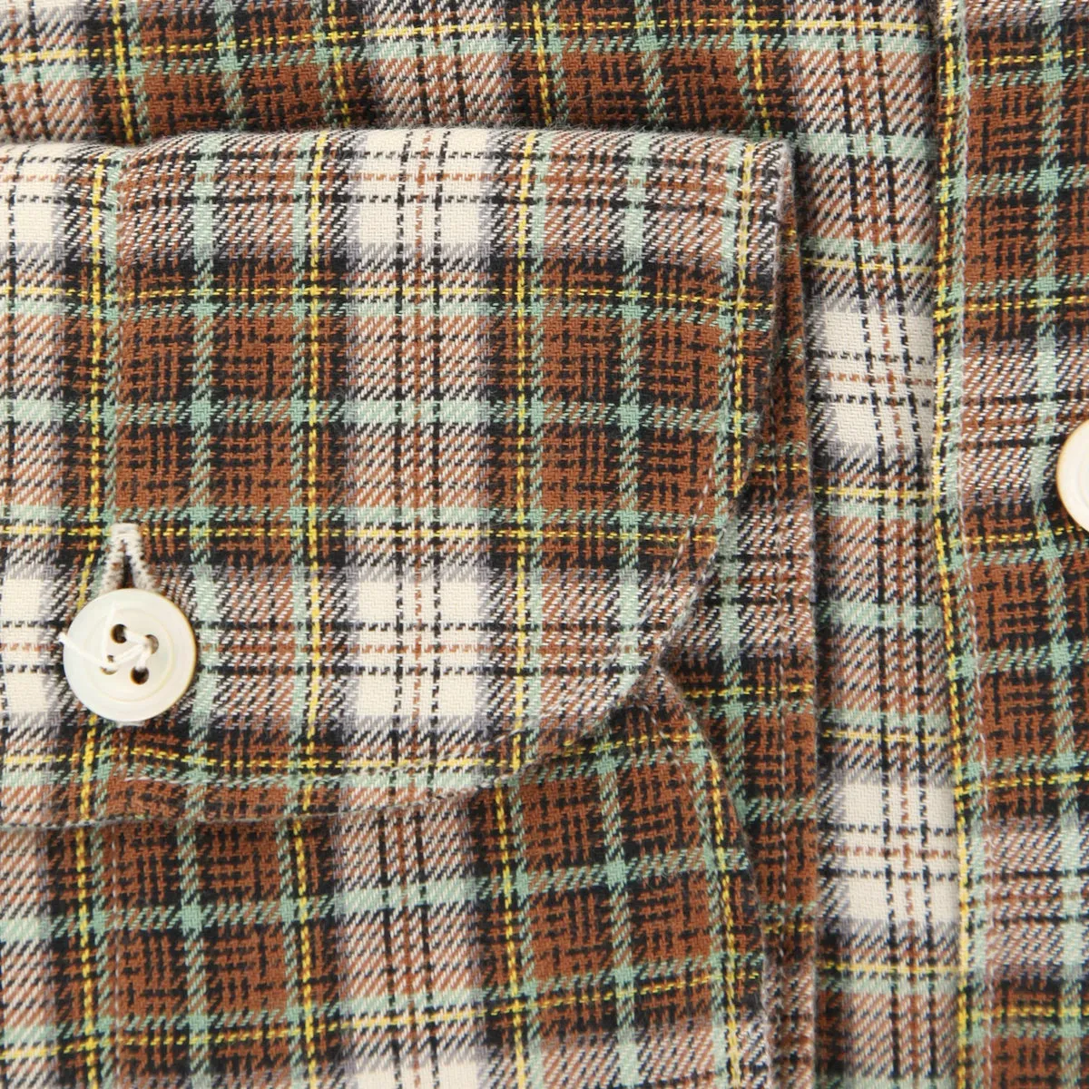 Finamore Napoli Brown Shirt - Extra Slim