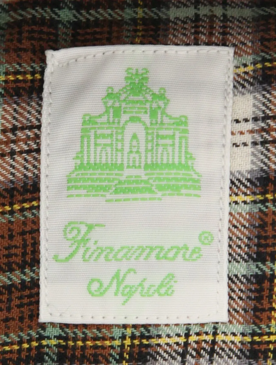 Finamore Napoli Brown Shirt - Extra Slim