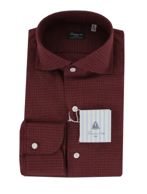 Finamore Napoli Burgundy Red Shirt - Slim