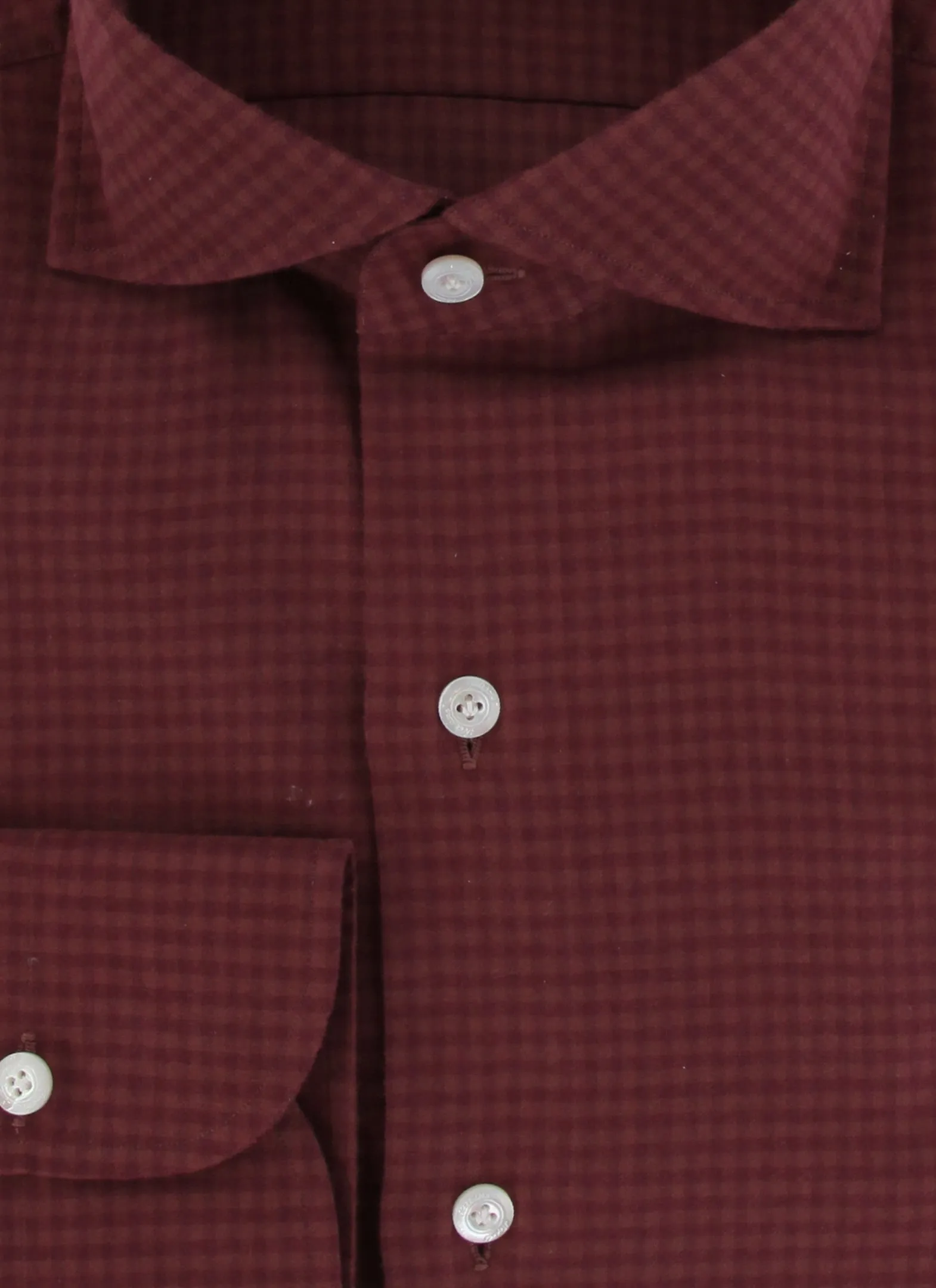 Finamore Napoli Burgundy Red Shirt - Slim