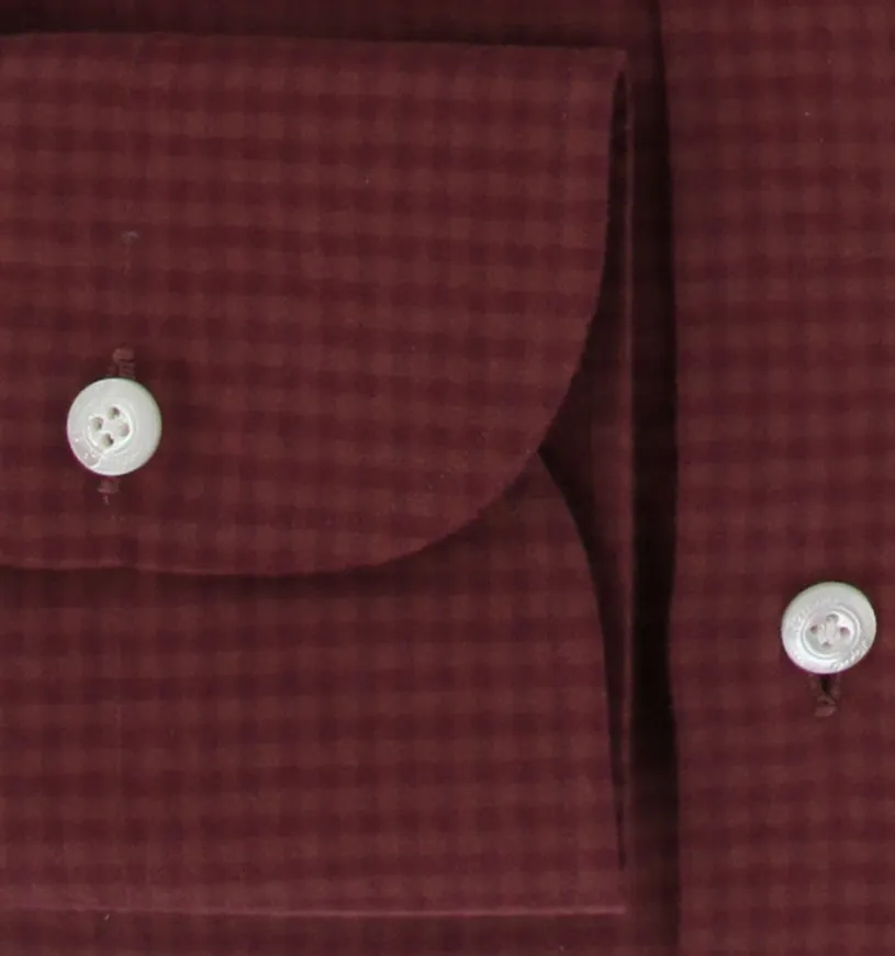 Finamore Napoli Burgundy Red Shirt - Slim