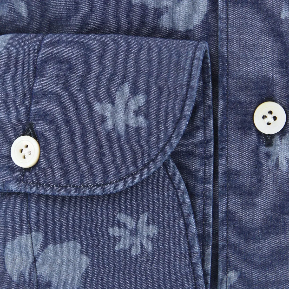 Finamore Napoli Denim Blue Shirt - Extra Slim