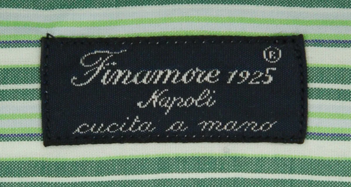 Finamore Napoli Green Shirt - Slim