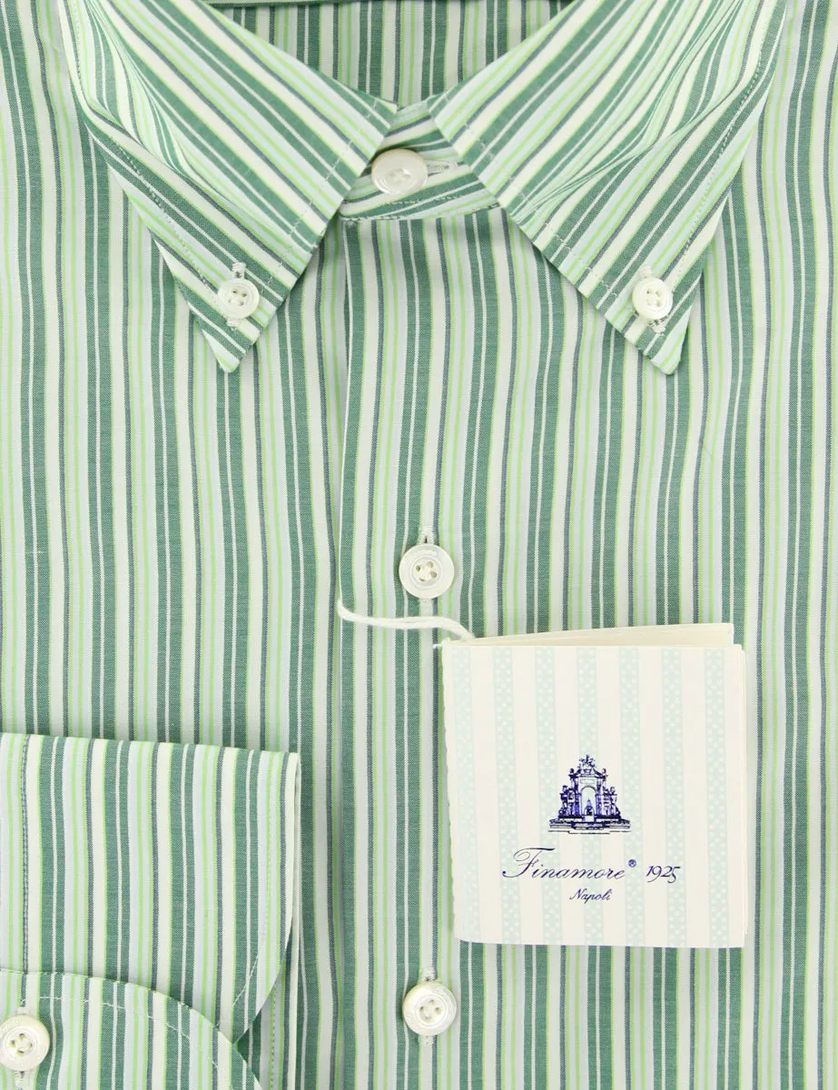 Finamore Napoli Green Shirt - Slim