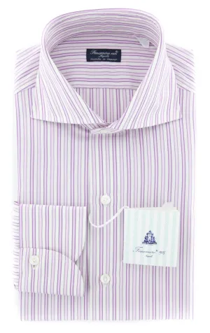 Finamore Napoli Lavender Purple Shirt - Slim