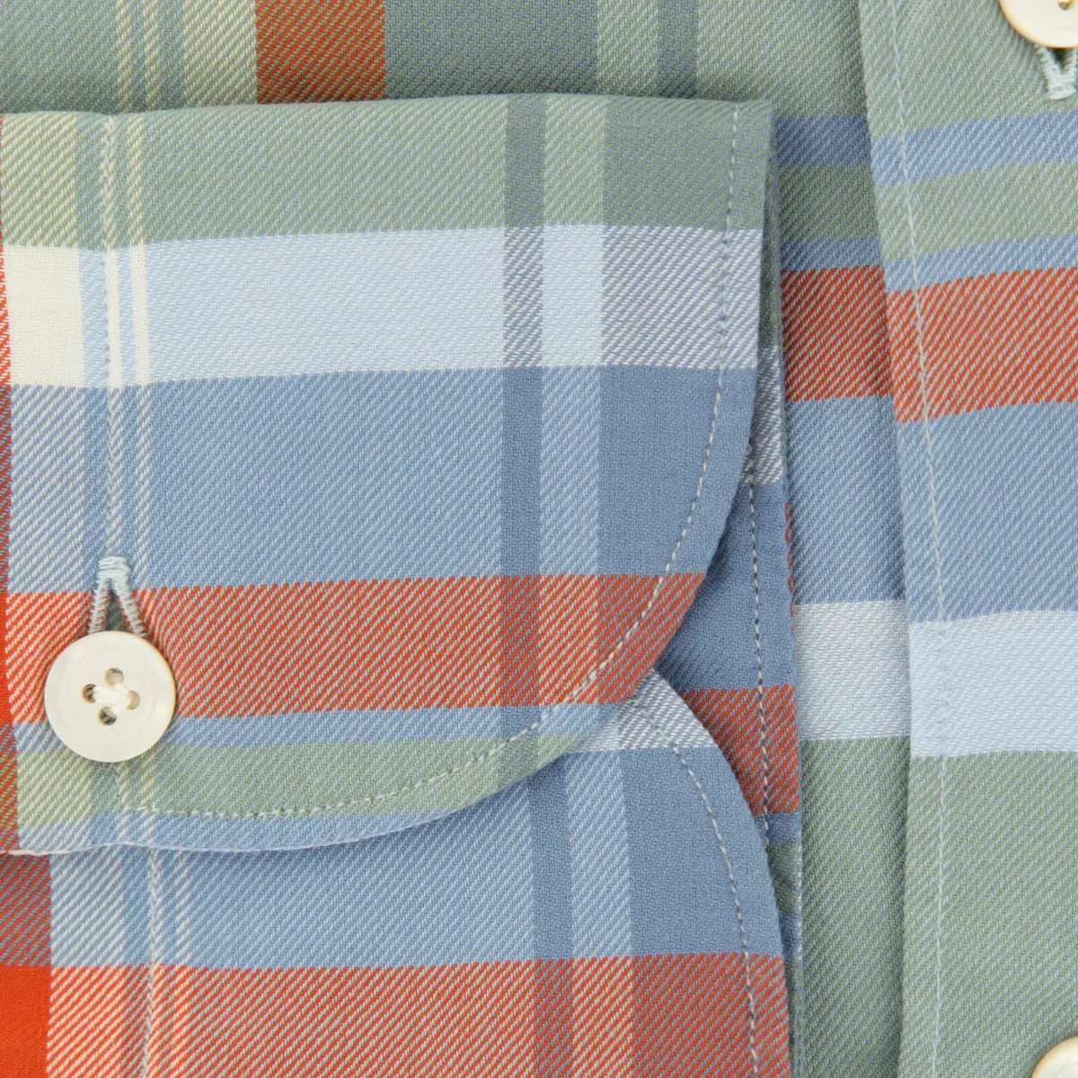 Finamore Napoli Olive Green Shirt - Extra Slim