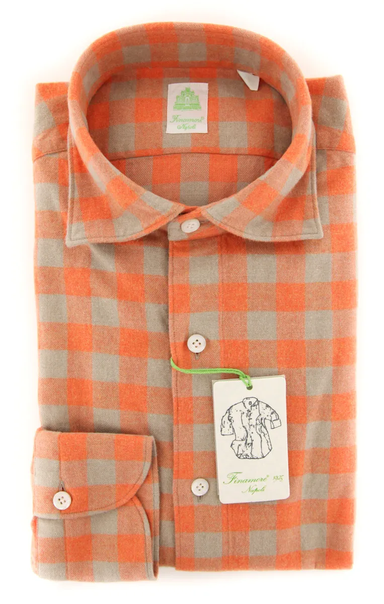 Finamore Napoli Orange Shirt - Extra Slim