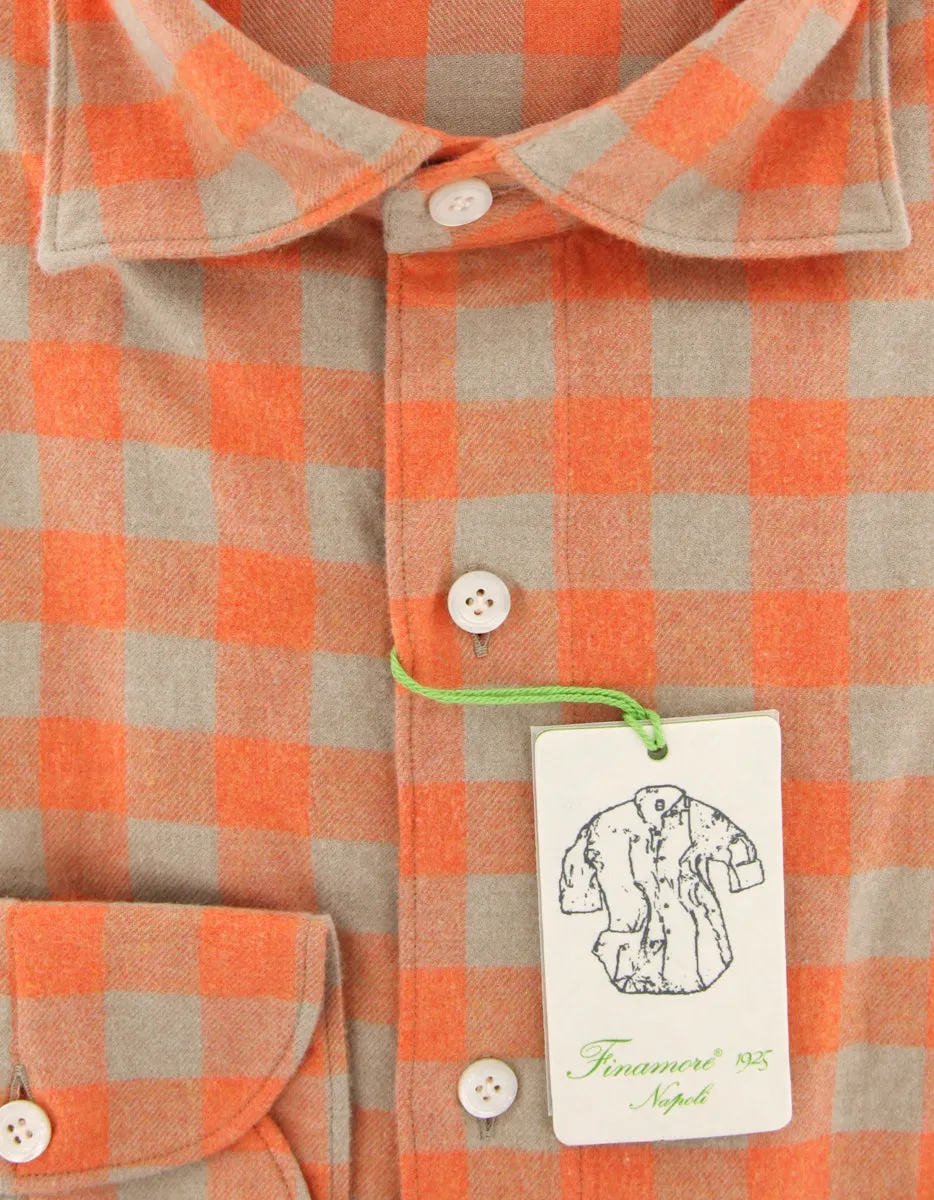 Finamore Napoli Orange Shirt - Extra Slim