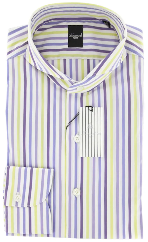 Finamore Napoli Purple Shirt – Size: 16 US / 41 EU