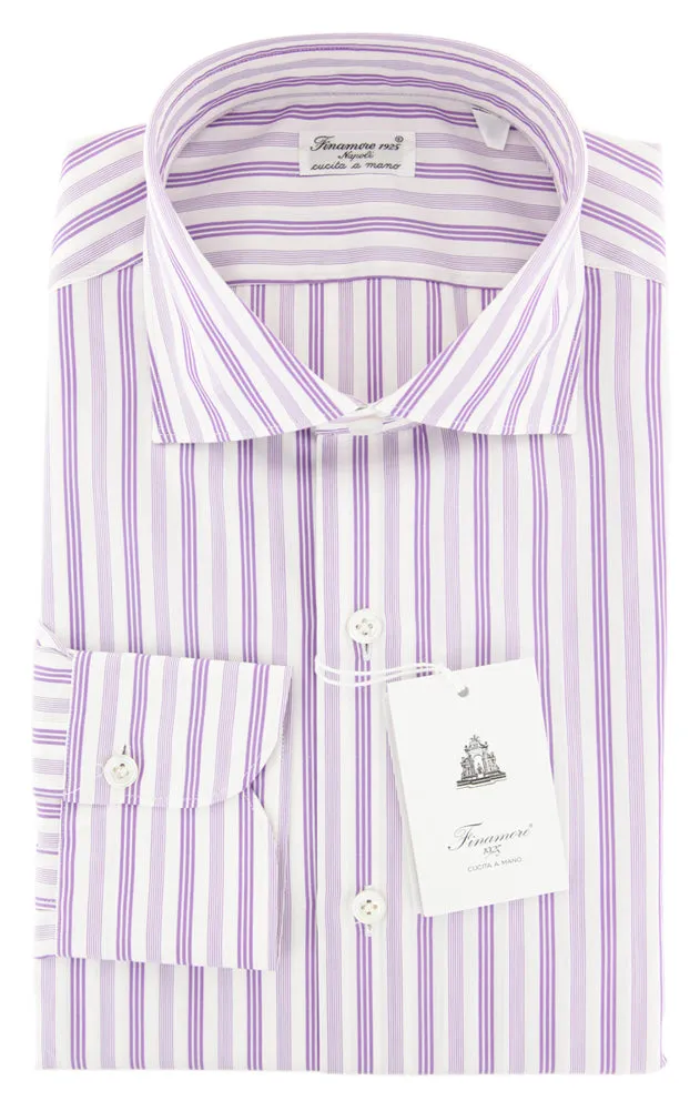 Finamore Napoli Purple Shirt - Slim