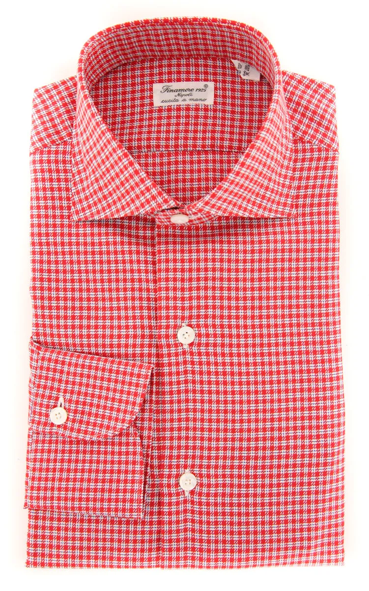 Finamore Napoli Red Shirt - Extra Slim
