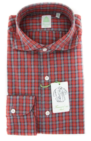 Finamore Napoli Red Shirt - Extra Slim