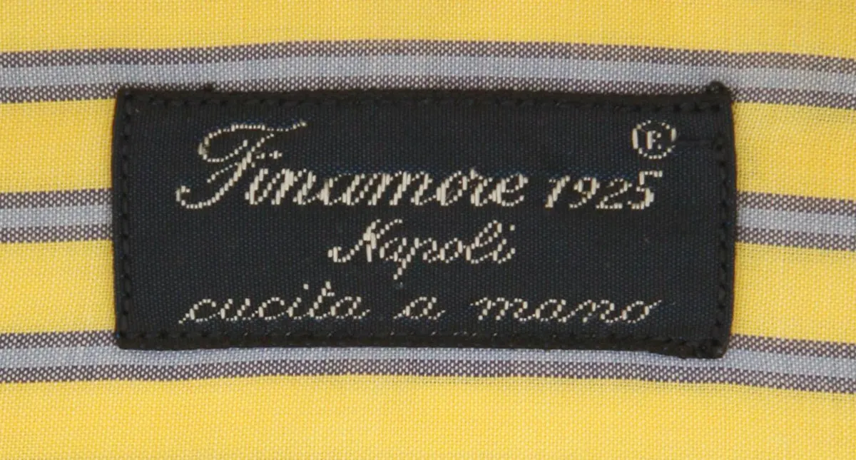 Finamore Napoli Yellow Shirt - Slim