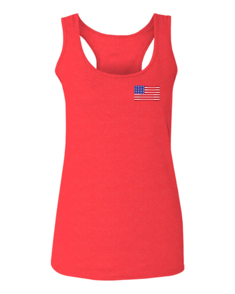 Fitness Bars America American Flags Gym Tough Workout  women's Tank Top sleeveless Racerback