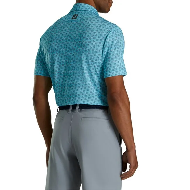 FootJoy Men's Lisle Sketched Print Self Collar