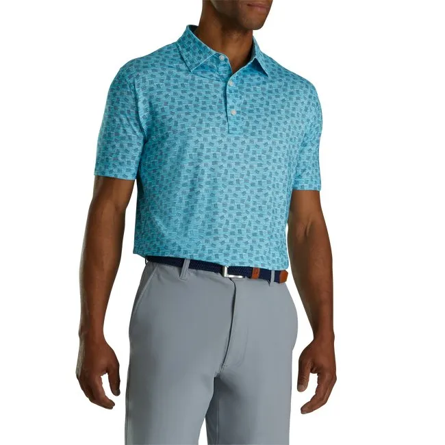 FootJoy Men's Lisle Sketched Print Self Collar