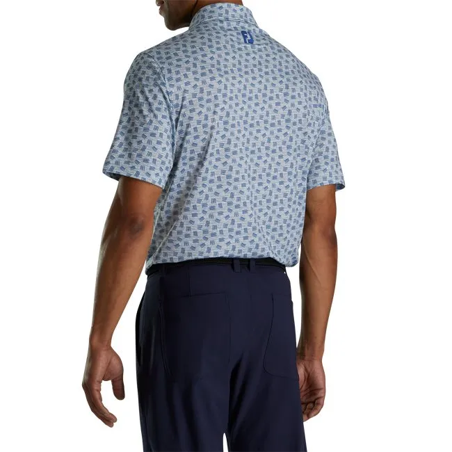 FootJoy Men's Lisle Sketched Print Self Collar