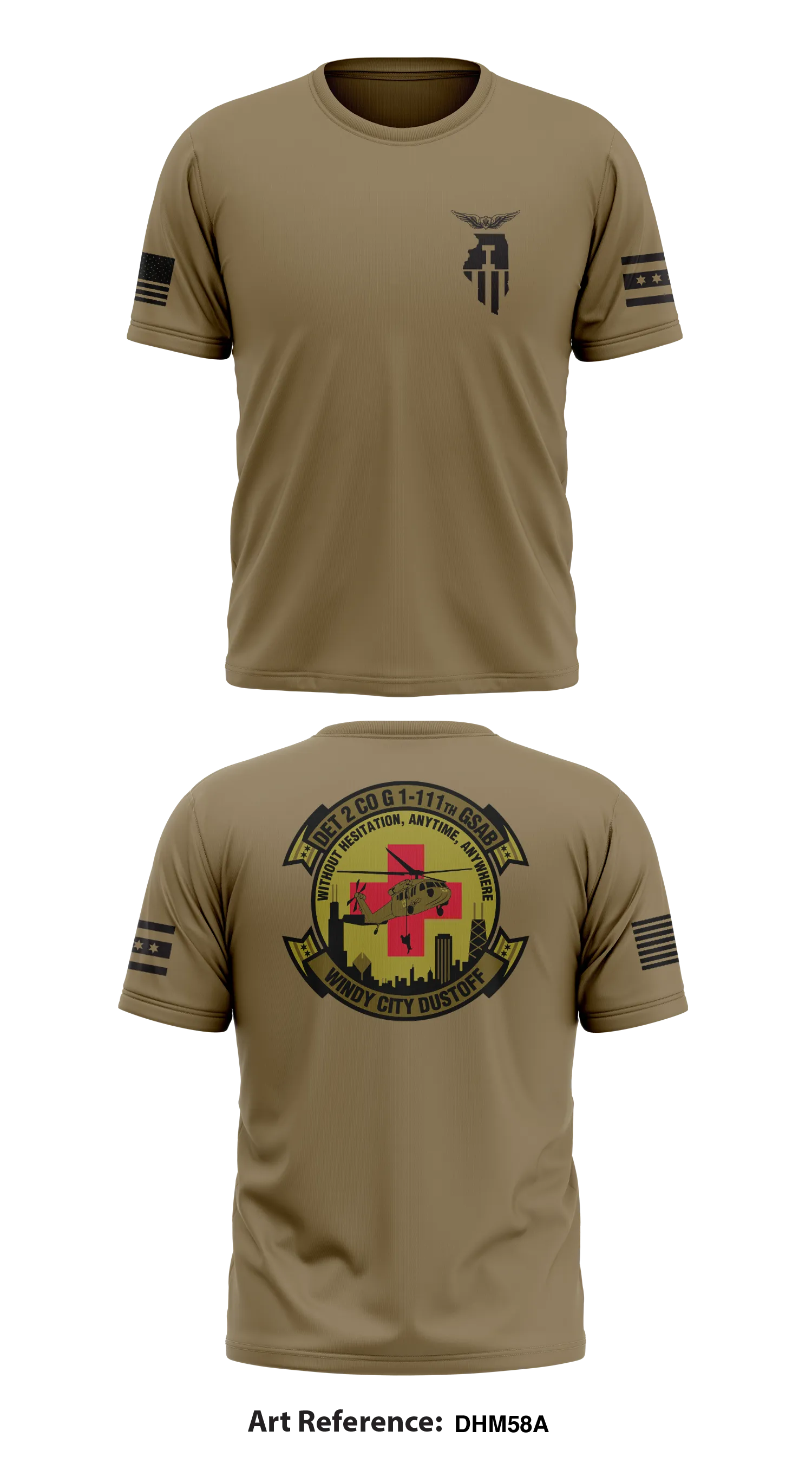 G111 Windy City Dustoff Core Men's SS Performance Tee - Dhm58a