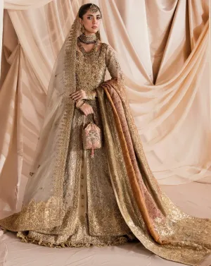 Golden Tissue Lehenga Pakistani Wedding Dresses