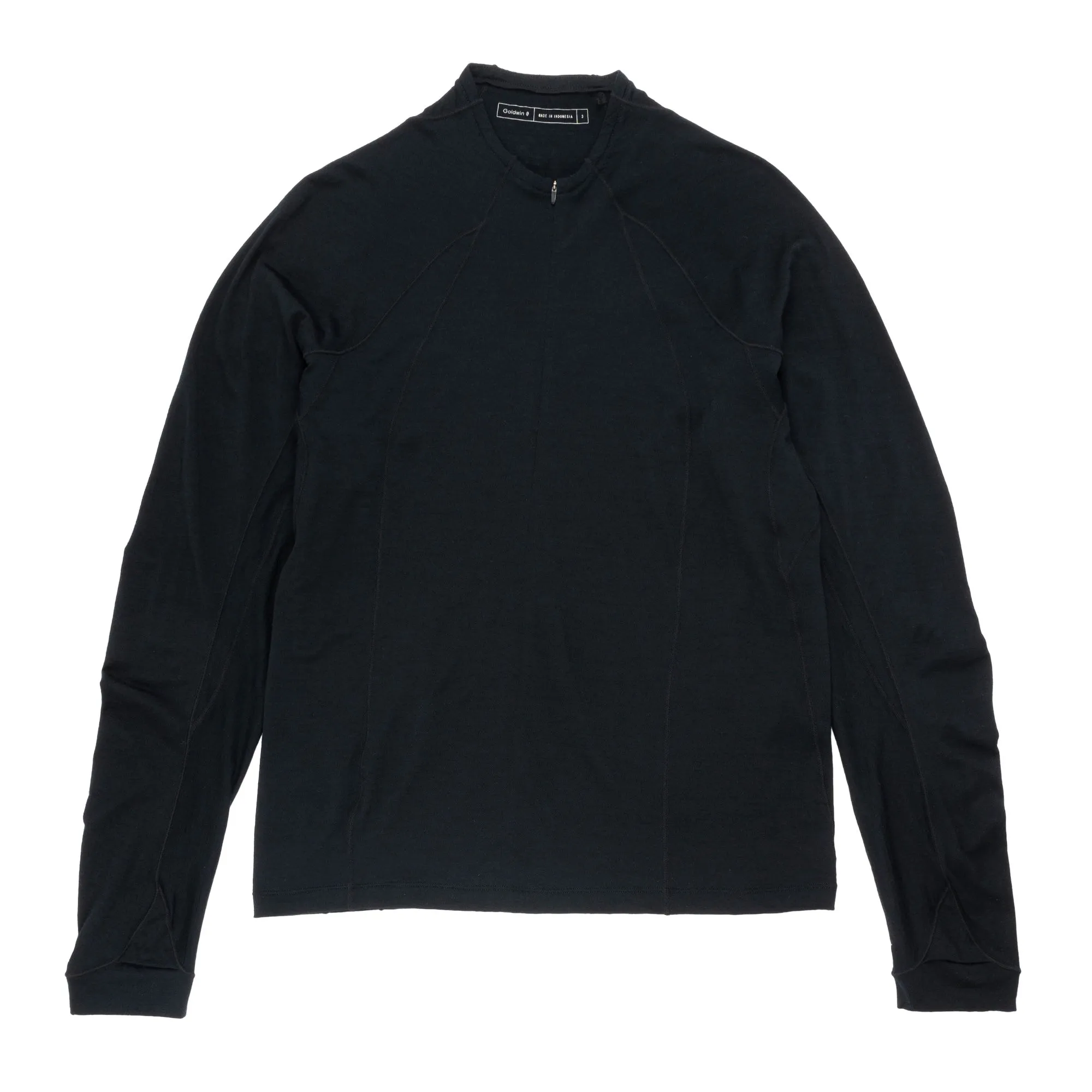 Goldwin 0 Wool Half Zip LS Black GZ44104