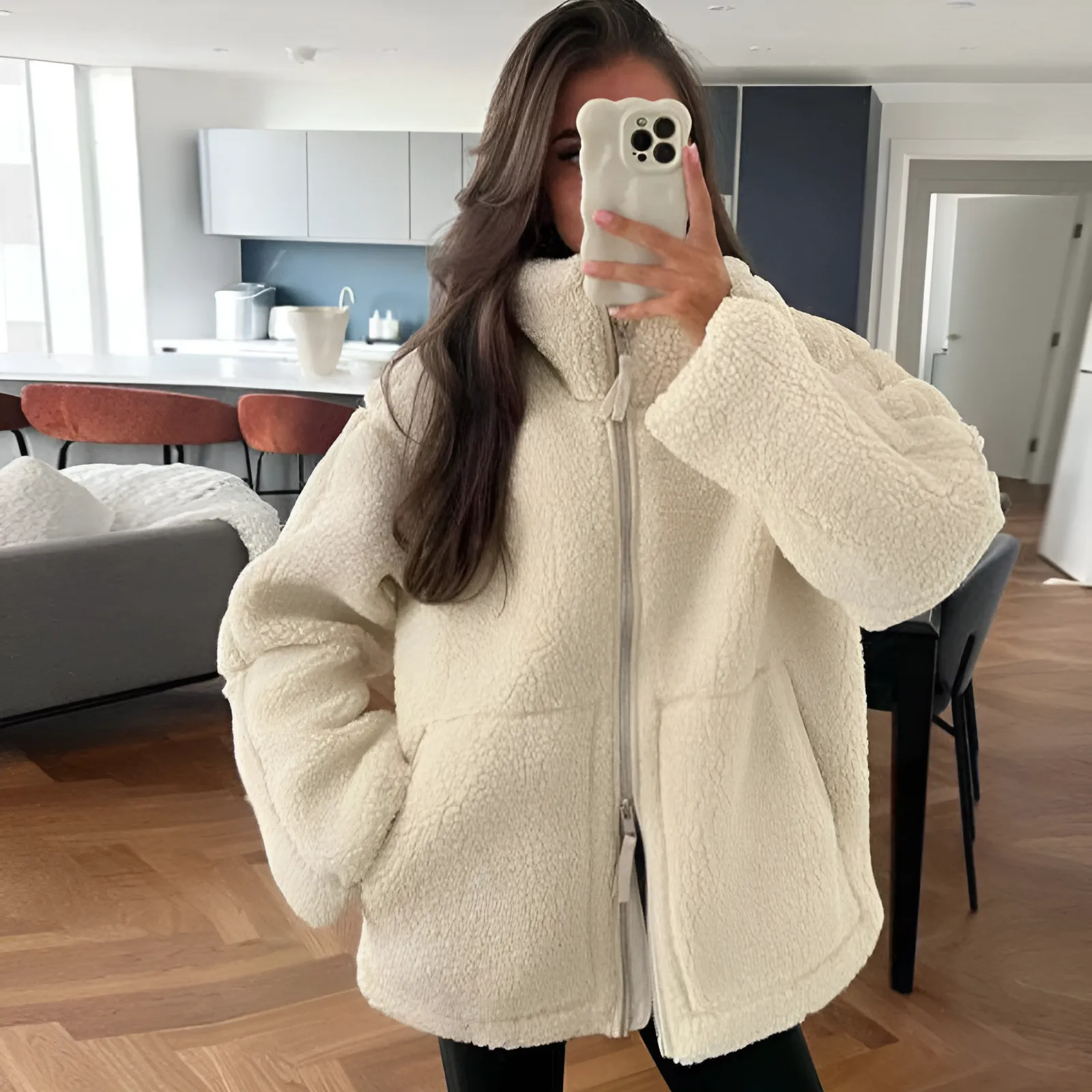 Greta - Teddy Fleece Coat