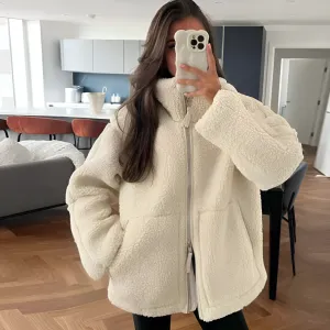 Greta - Teddy Fleece Coat