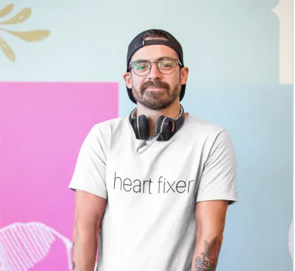 heart fixer - Men's Cotton Crew Tee