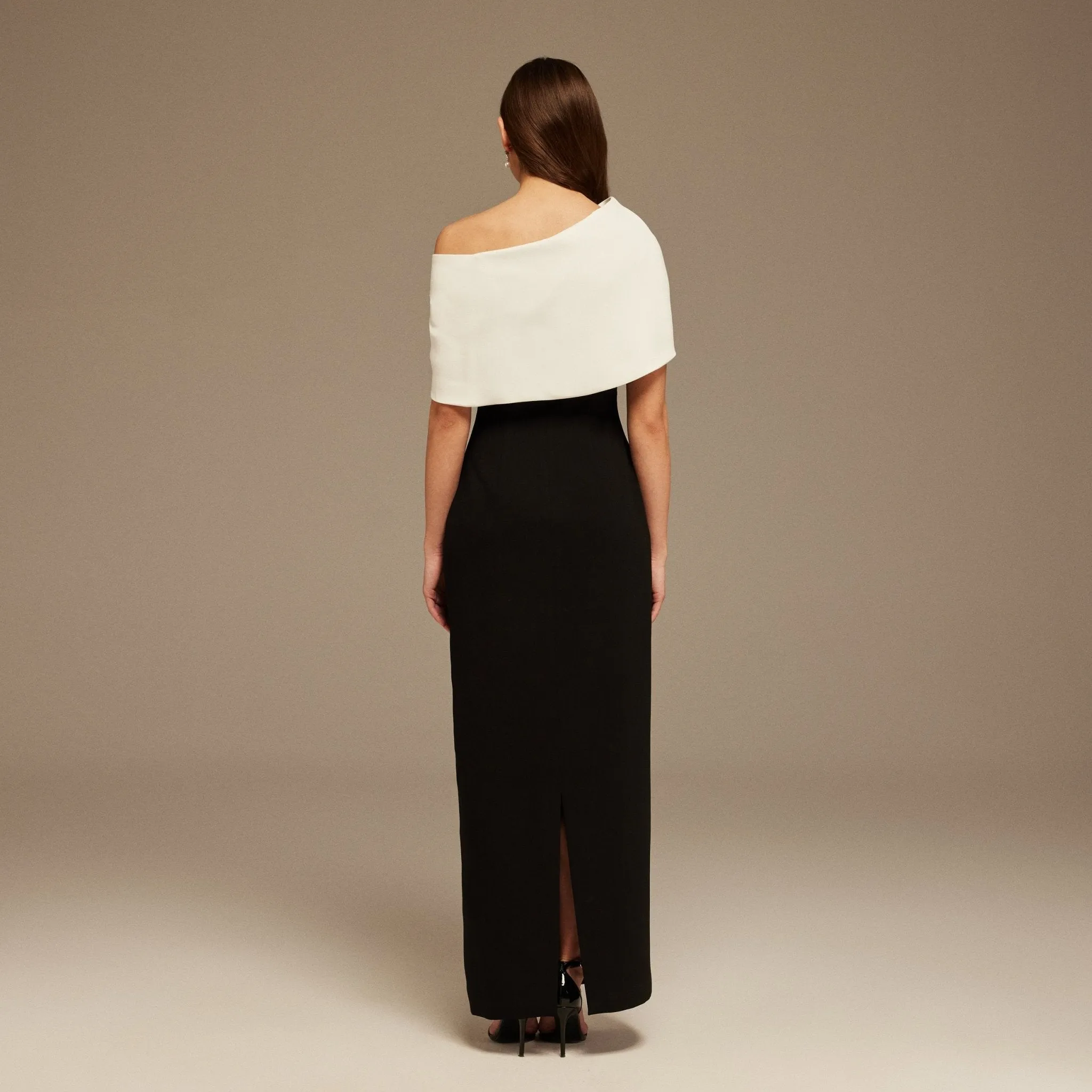 High Bare Shoulder Maxi Dress
