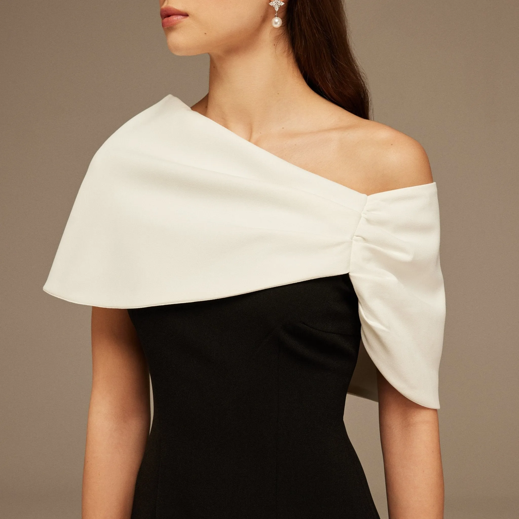 High Bare Shoulder Maxi Dress