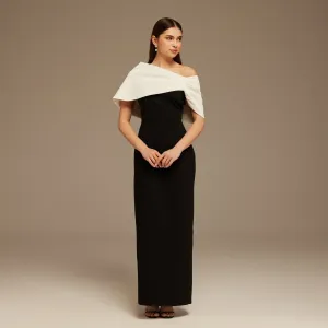 High Bare Shoulder Maxi Dress