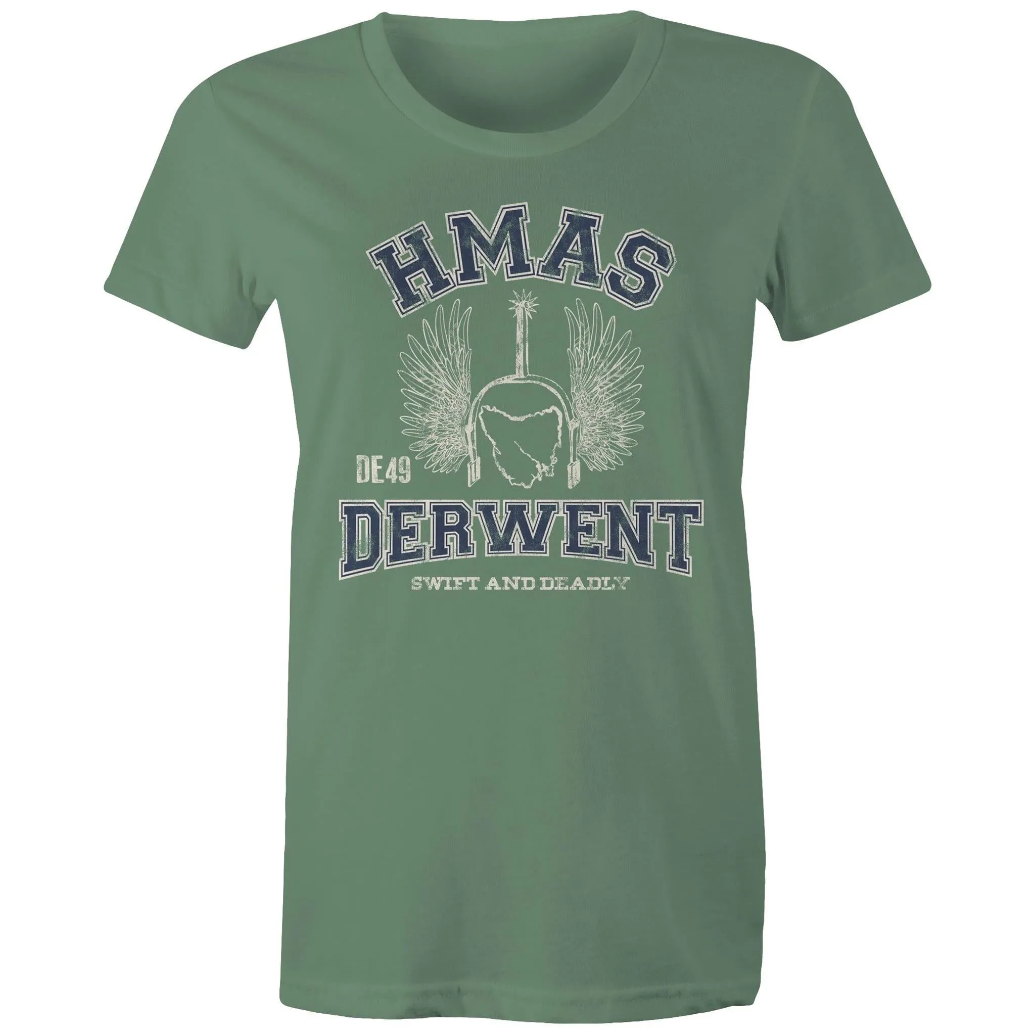 HMAS Derwent DE49 Women's T-shirt blue (Style Alpha)