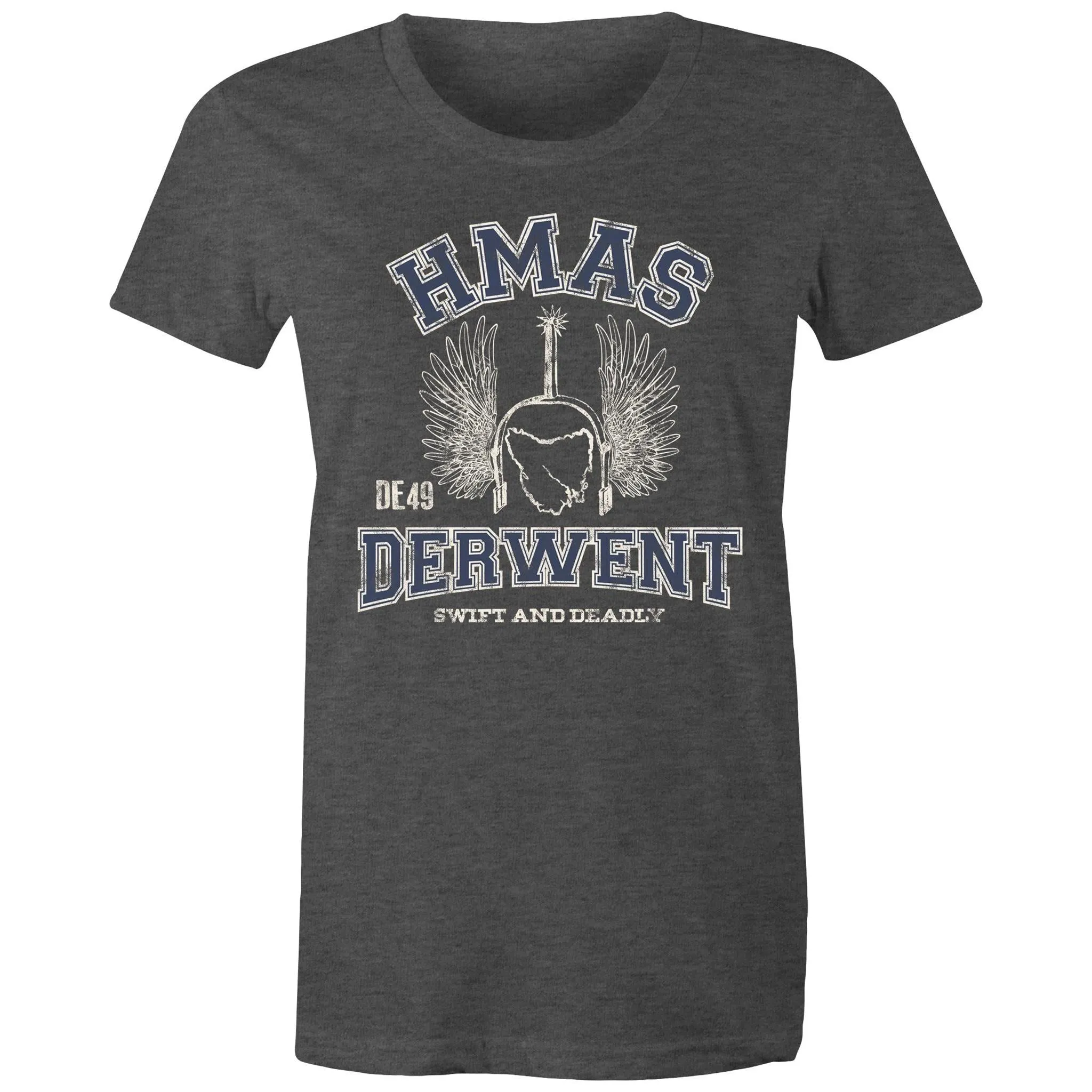 HMAS Derwent DE49 Women's T-shirt blue (Style Alpha)
