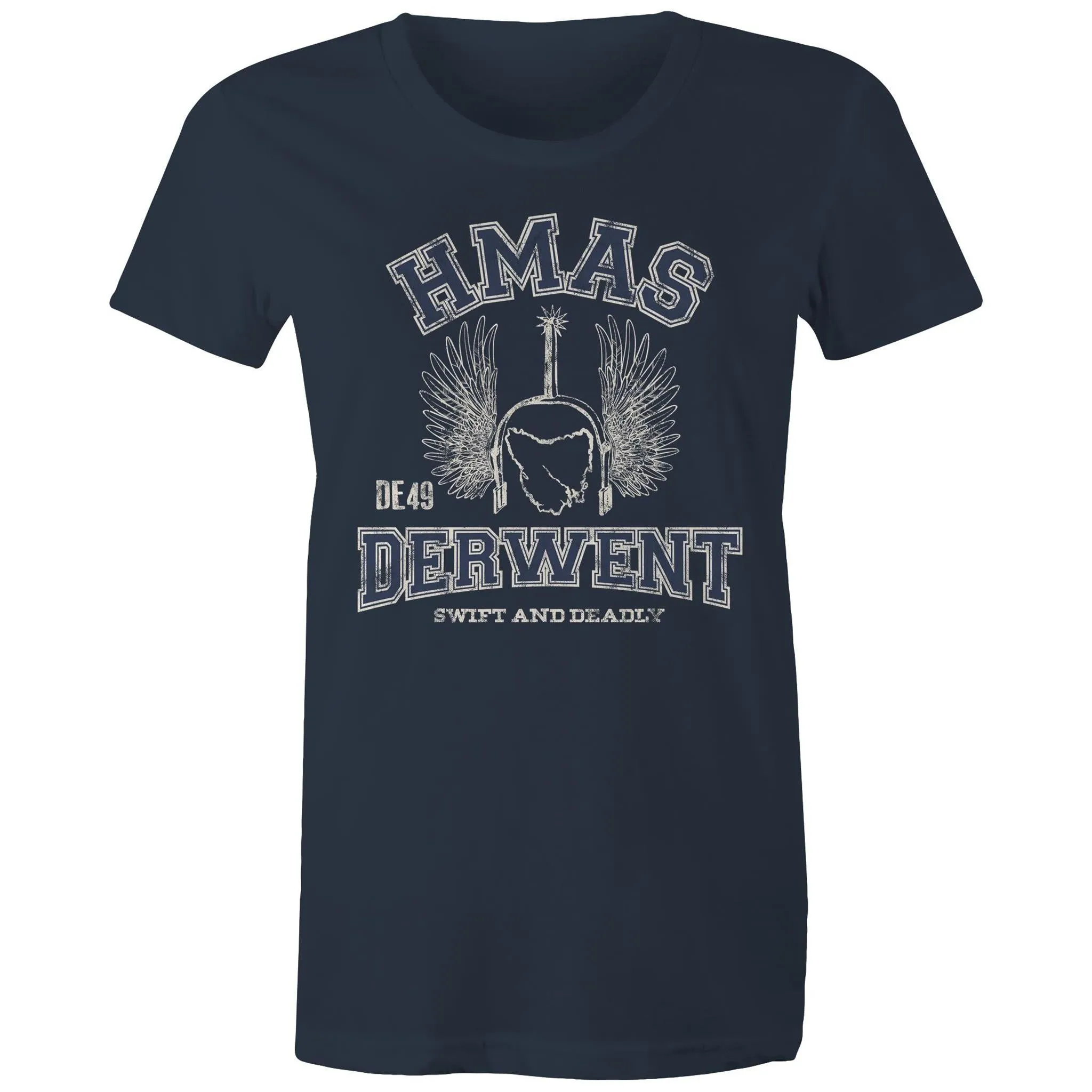 HMAS Derwent DE49 Women's T-shirt blue (Style Alpha)