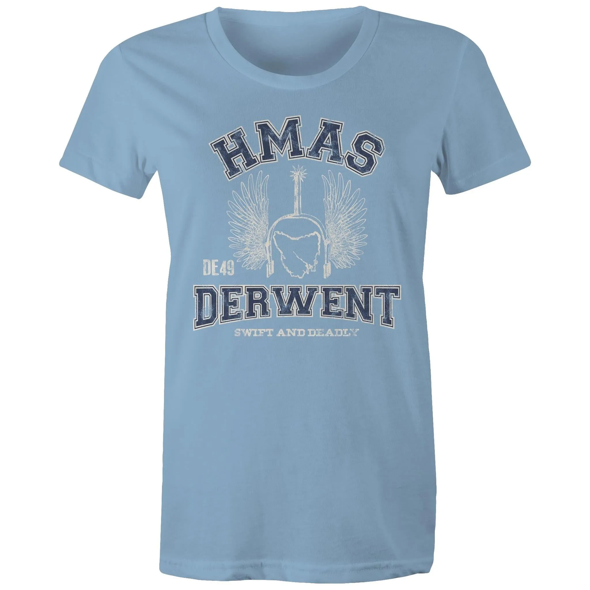 HMAS Derwent DE49 Women's T-shirt blue (Style Alpha)