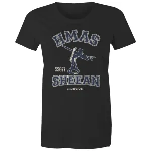 HMAS Sheean SSG77 Women's T-shirt blue (Style Alpha)