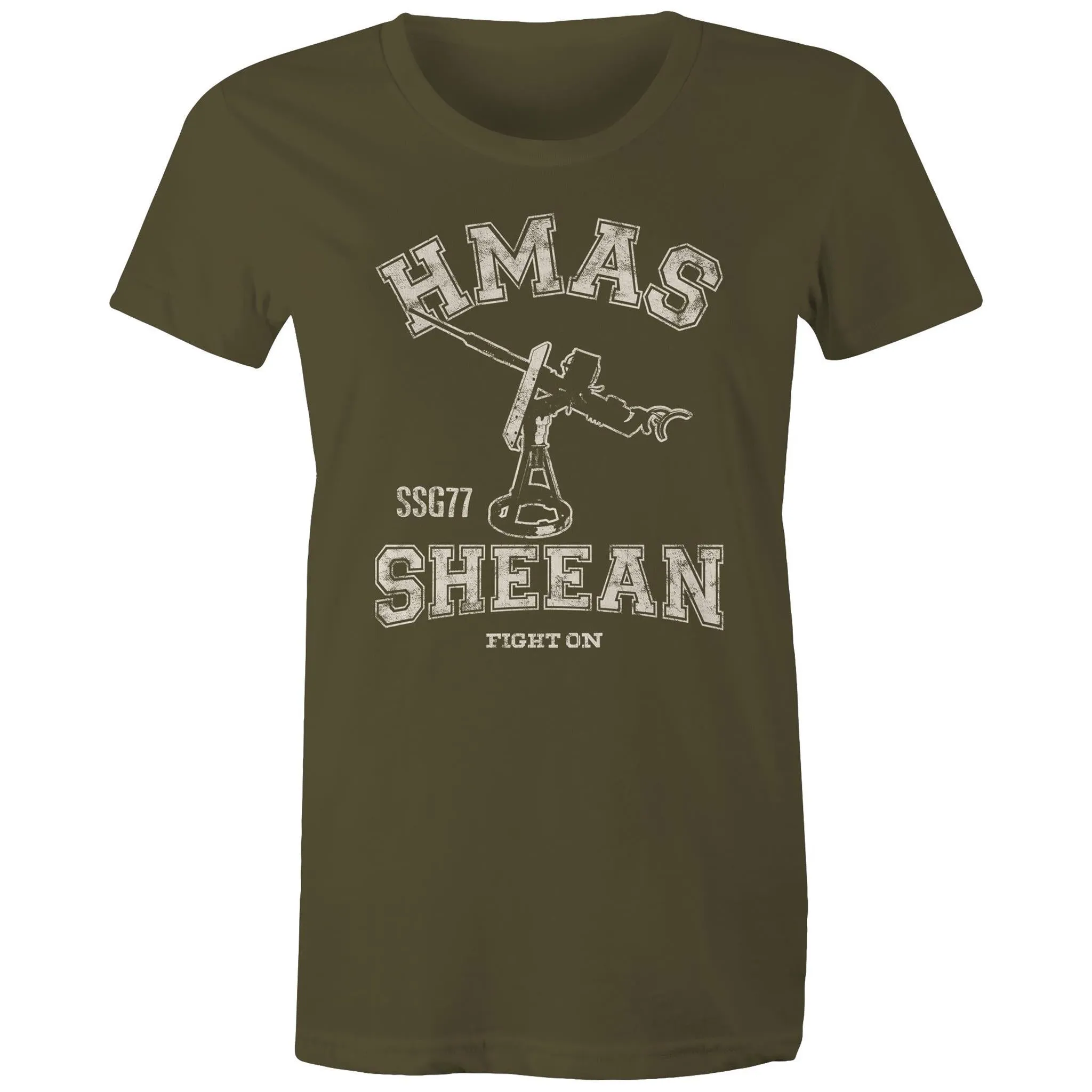 HMAS Sheean SSG77 Women's T-shirt white (Style Alpha)