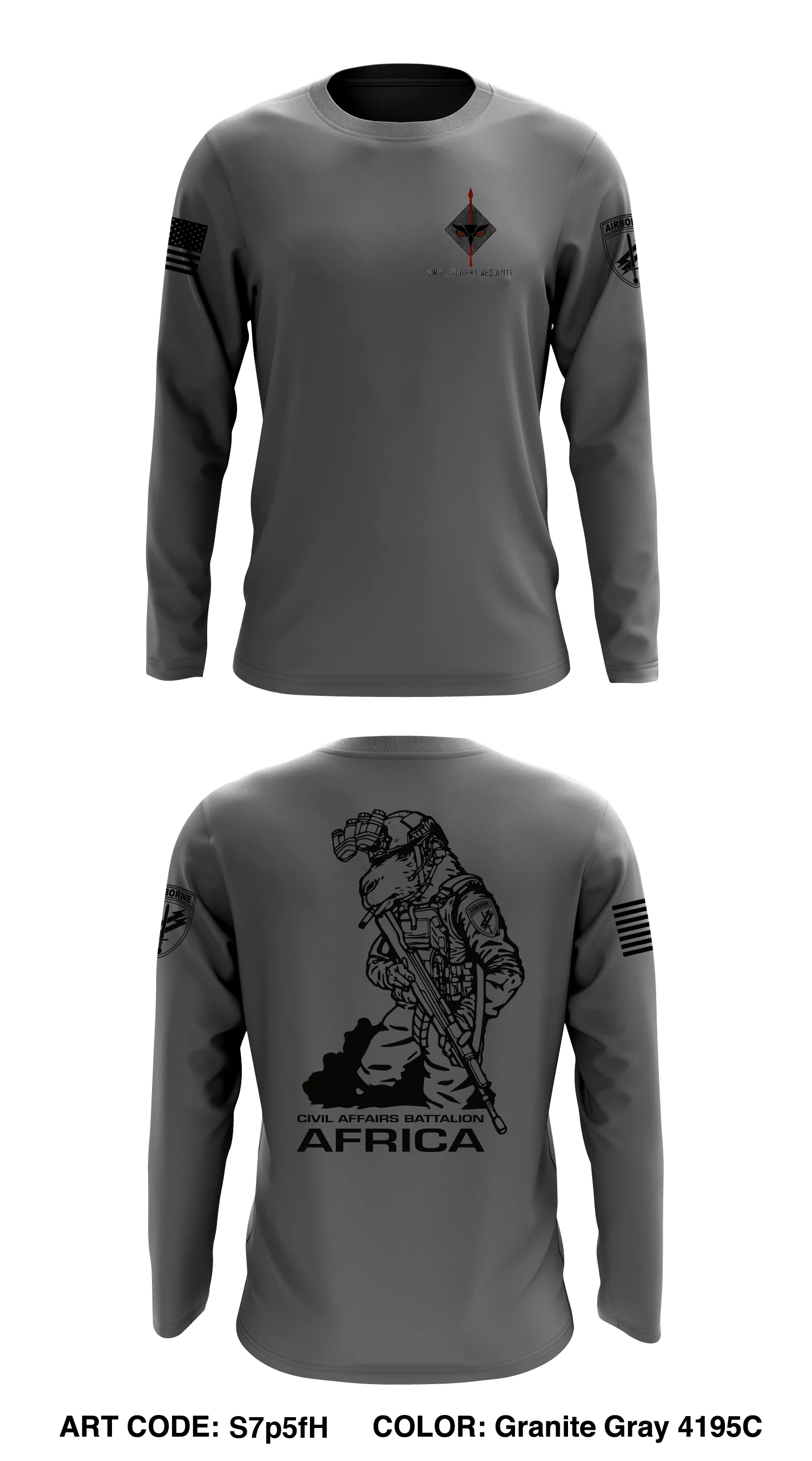 HQ (-) 411th Civil Affairs Battalion Core Men's LS Performance Tee - S7p5fH