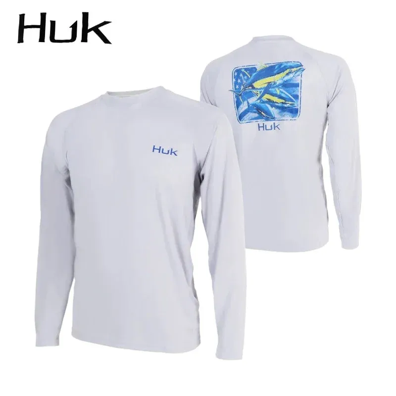 HUK Long Sleeve UV Protection Fishing Technical Shirt: Performance and Breathability for Summer Anglers