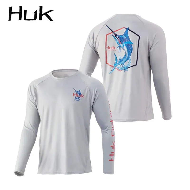 HUK Long Sleeve UV Protection Fishing Technical Shirt: Performance and Breathability for Summer Anglers