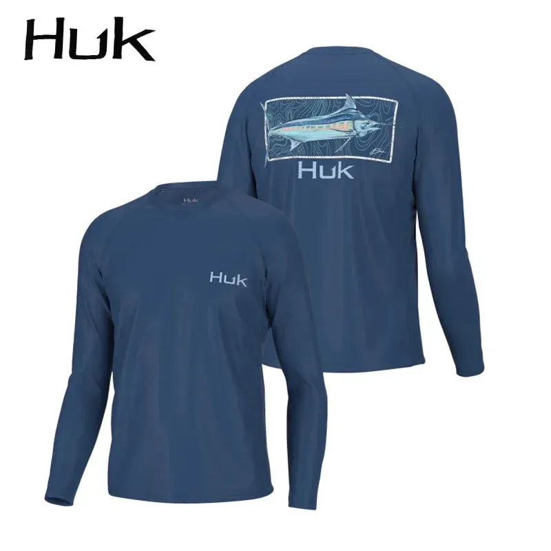 HUK Long Sleeve UV Protection Fishing Technical Shirt: Performance and Breathability for Summer Anglers