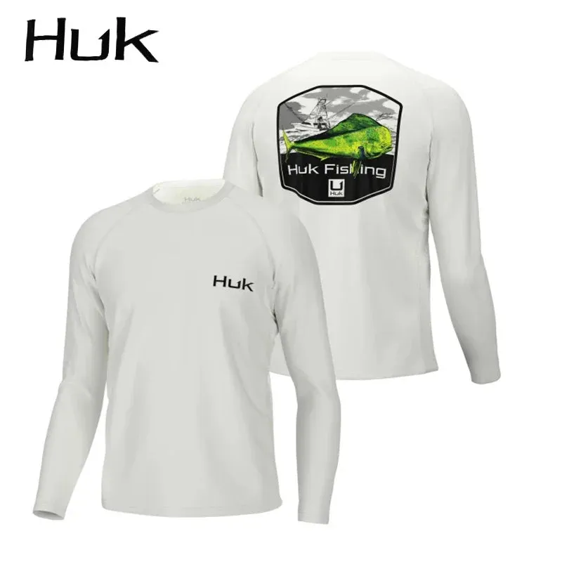 HUK Long Sleeve UV Protection Fishing Technical Shirt: Performance and Breathability for Summer Anglers
