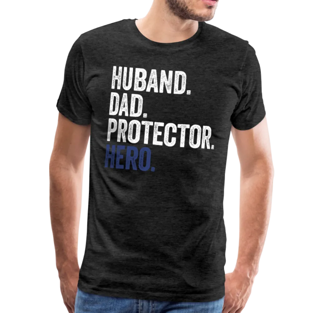Husband Dad Protector Hero Men's Premium T-Shirt (Ck1916)