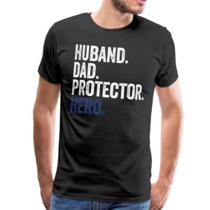 Husband Dad Protector Hero Men's Premium T-Shirt (Ck1916)